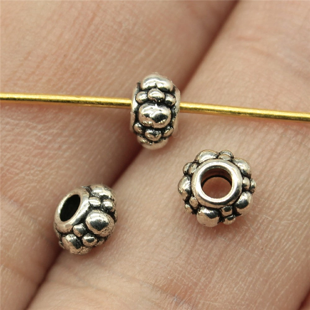 5x5x3mm 0.3g Multicolor Zinc Alloy Flat Washer Spacer Beads for Bracelet Necklace Making