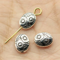 7x6x3mm 0.6g Multicolor Zinc Alloy Oval Sun Loose Metal Beads for DIY Bracelet Necklace Making