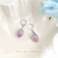 Purple Amethyst Stone Earrings Silver Five Style Options view 3