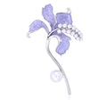 Purple Flower Enamel Two Designs Metal Brooch Pin for Jackets and Lapels view 1