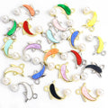 Colorful Dolphin Faux Pearl Pendant Charms in 20 Styles view 2