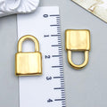 Stainless Steel Hollow Heart Key Padlock Charm Pendant for DIY Couple Necklace Jewelry