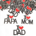 I Love Mom Dad and Papa Enamel Word Charms in Three Styles view 3