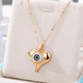 Gold and Silver Tone Celestial Evil Eye Pendant Necklaces view 4