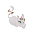 Black Silver Tone Cat Crystal Two Designs Metal Brooch Pin view 6