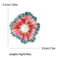 Layered Petal Pearl Flower Brooch Decorative Lapel Pin view 7