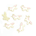 White Enamel Unicorn Charms with Colorful Mane and Tail view 7