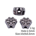 Antique Silver Double-Sided Butterfly Metal Spacer Bead view 3