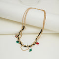 Christmas Multi Layer Charm Necklaces Gold Chain Cord Styles view 6