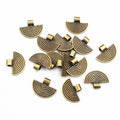 Concentric Fan Metal Pendants in Two Antique Finishes view 3