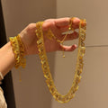 Gold Fringe Lace Necklace Bracelet Two Styles Sold Separate view 2