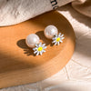 Pearl Daisy Studs