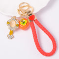 Persimmon Ruyi Keychain Gold Clasp Braided Cord Options view 7