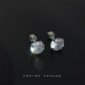 Round Clear Cubic Zirconia Screw Back Stud Earrings Five Sizes view 10