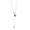 Gold Tone Sun Pendant Necklace with Fine Chain Drop view 5