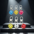 Six-Color Translucent Dice Mini Clip Keychain Assortment view 1