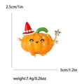 Orange Pumpkin Brooch with Red Hat and Sparkling Star Wand view 5