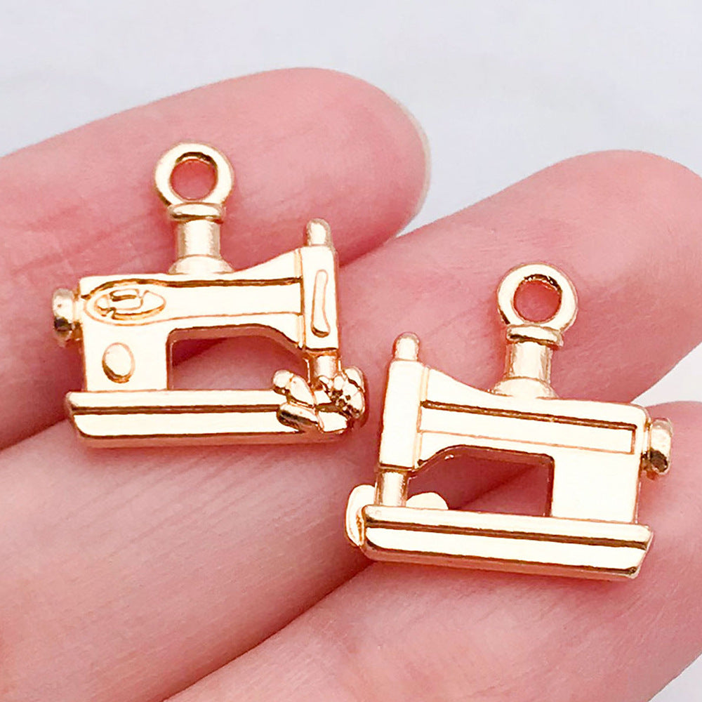 Antique Zinc Alloy Sewing Machine Charm Pendant for DIY Bracelet Necklace and Keychain Jewelry