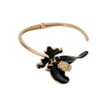 Enamel Flower Open Collar Statement Necklace Two Colors view 5