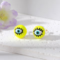 Colorful Round Eyeball Stud Earrings in Eight Designs view 11