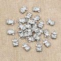 Tiny Hollow Bear Stainless Steel Charms in a Silver Tone view 3