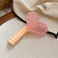 Acrylic Heart Spiral Phone Coil Hair Ties Four Colors view 7