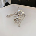 Mixed Floral And Leaf Open Arm Cuffs In Gold Tone Or Silver Tone view 8