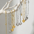 Puffed Heart Link Bracelets in Gold and Silver Tone view 3