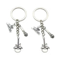 Guitar, Microphone and Saxophone Charm Keychains Featuring Red Guitar Across 11 Variations view 5