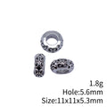 Scrollwork Round Large Hole Spacer Bead for Jewelry Making view 3