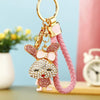 Pink-Braided Bow-Rabbit