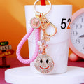 Crystal Smiley Keychains with Fortune Cords and Loose Heart Loops view 4