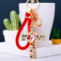 Mixed Jeweled Cross Keychains in Four Designs with Braided Loop Options view 12