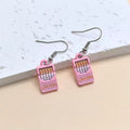 Enamel Fire Extinguisher Crayon Box Dangle Earrings 4 Styles view 8