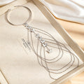 Gold and Silver Butterfly Chain Tassel Upper Arm Cuffs view 7