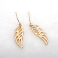 Openwork Wing Drop Earrings In Gold And Silver Tones view 3