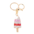 Rhinestone Ice Cream Popsicle Keychain Gold Bag Charm view 5