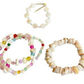 Shell Chip Beaded Bracelets Four Styles Cream Multicolor Disc view 5
