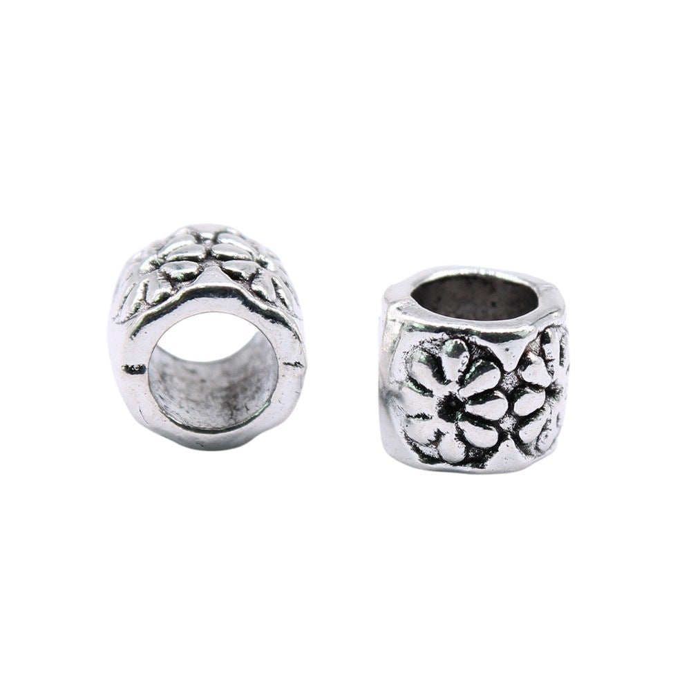 9x9x7mm 1.7g Multicolor Zinc Alloy Flower Large Hole Loose Metal Beads for Bracelet Necklace DIY Jewelry