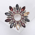 Marquise Crystal Wreath Brooch in Three Colorways Decorative Lapel Accessory view 6