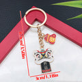 Six Color Lion Dance and Lucky Symbol Keychains with Metal Hardware view 10