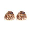 Gold-Tone Crystal Triangular Stud Earrings - One Style view 5