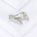 Pearl Fleece Sheep Brooch in Detailed Metal and Crystal Design view 4