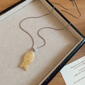 Small Fish Pendant Cord Necklaces in Five Soft Colors view 10