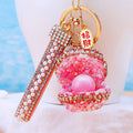 Jeweled Treasure Shell Keychains in Starry Glitter Pearl and Bubble Styles view 7