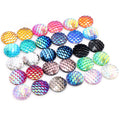 Round Mermaid Scale Resin Cabochons in Assorted Colors view 2