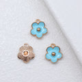 Enamel Metal Flower Charms in Five Bright Color Options view 2