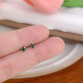 Eight Color Two and Three Millimeter Round Stud Earrings view 9