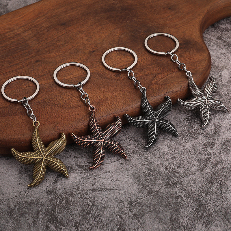 Starfish Souvenir Zinc Alloy Keychain Travel Gift Pendant