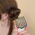 Black Matte U-Shaped Four and Seven Prong Bun Hair Pins view 1